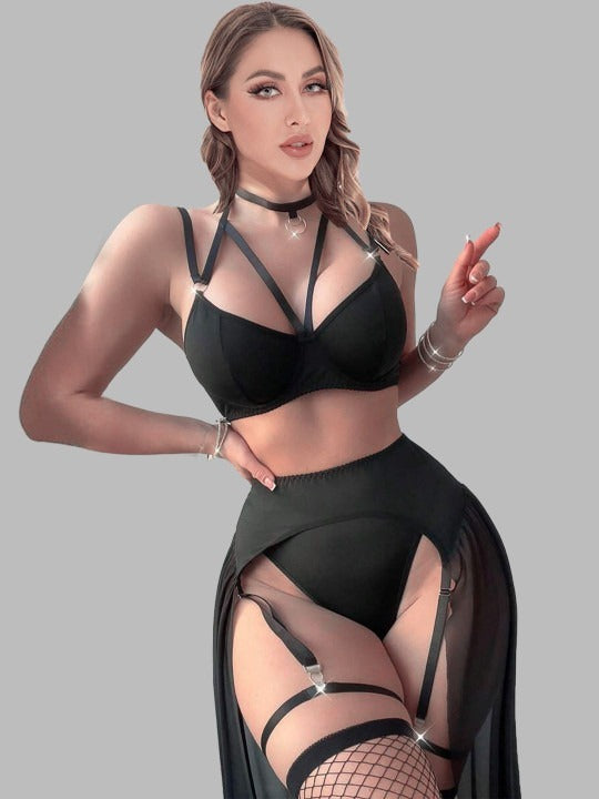 Dark Romance Sheer Skirt Set