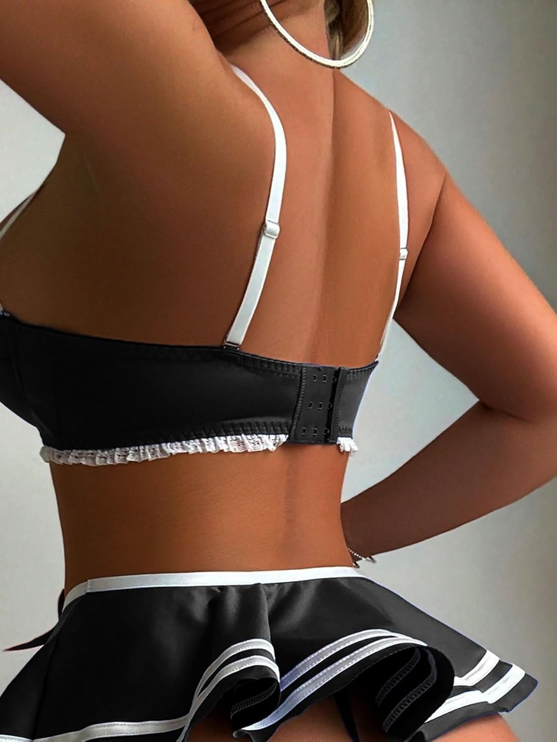 Sexy Housekeeper Bow Bikini Set